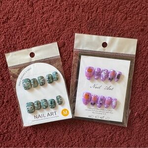Halloween Press-On Nail Art Sets (2 Total); Size Medium; Like New